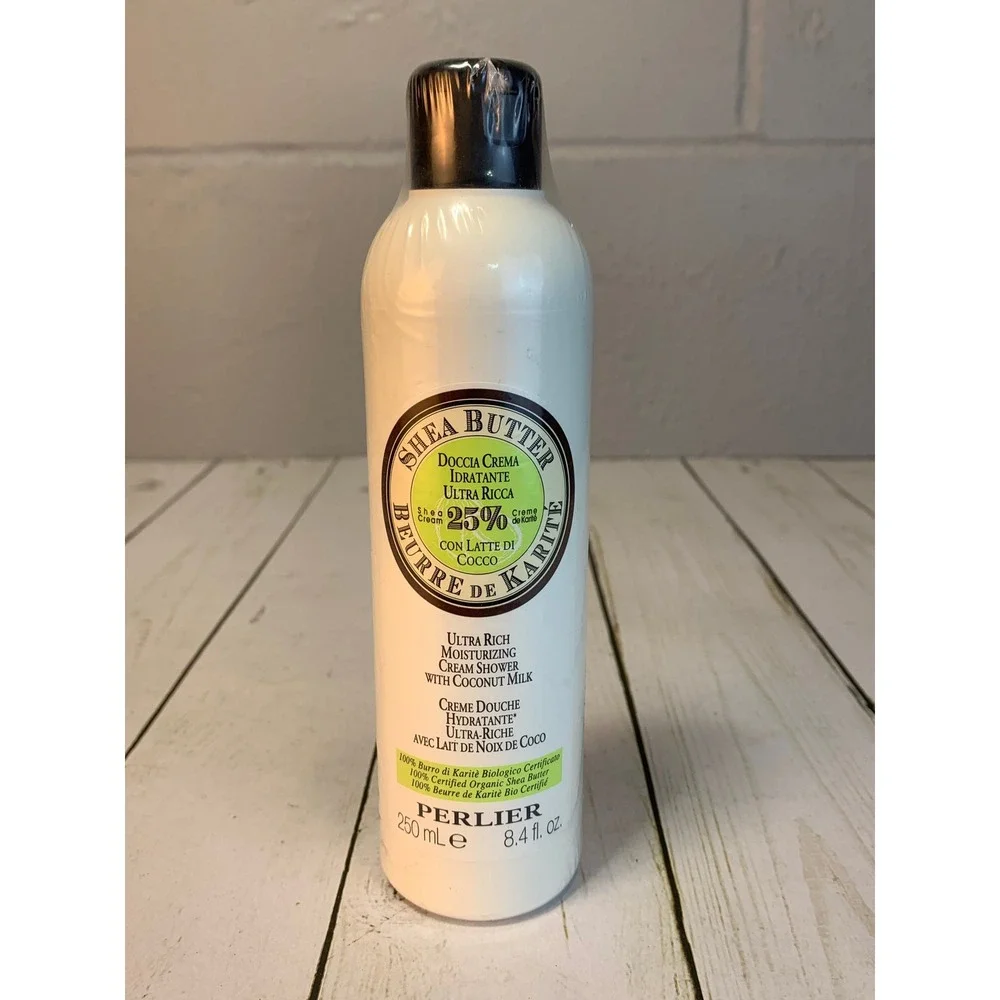 New Perlier Shea Butter Coconut Milk Ultra Rich Moisturizing Cream Shower Wash